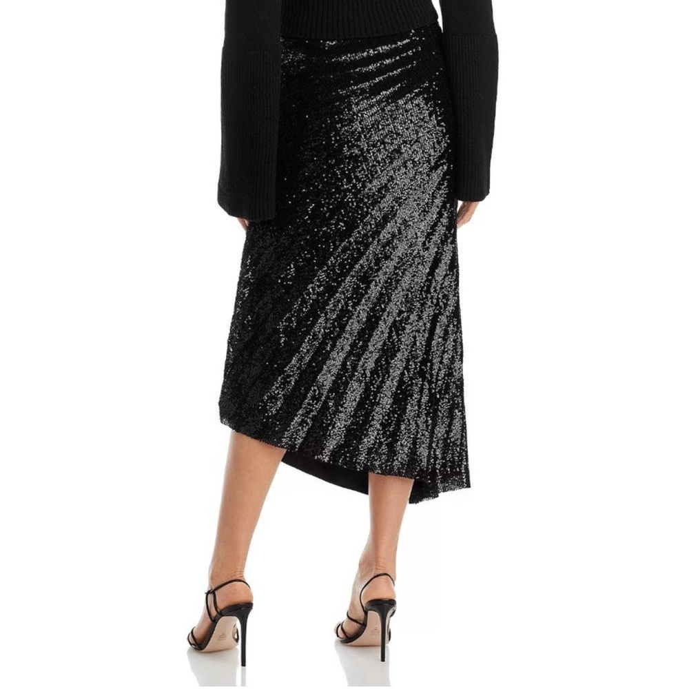 A.L.C. Tori asymmetric pleated sequined tulle midi skirt sz 2 NWT - Picture 2 of 13